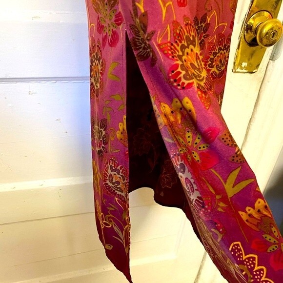 Jennifer Moore Long Floral Print Dress-Size 10 - Picture 5 of 7